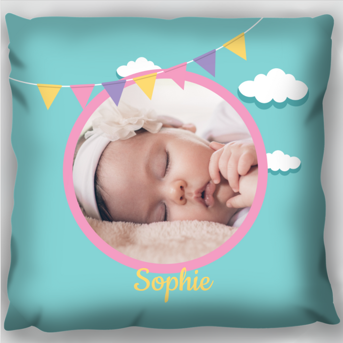 Baby Bunting & Clouds Photo Cushion