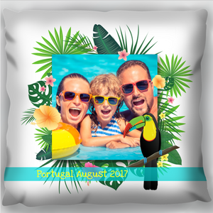 Tropical Holiday Photo Cushion